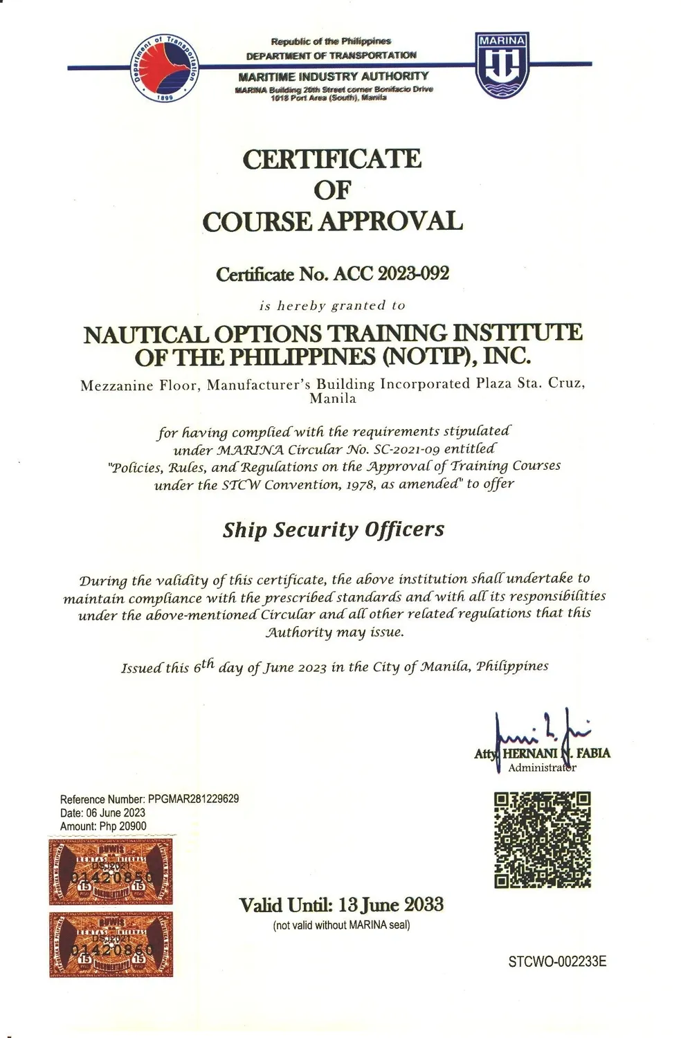 Certificate 11