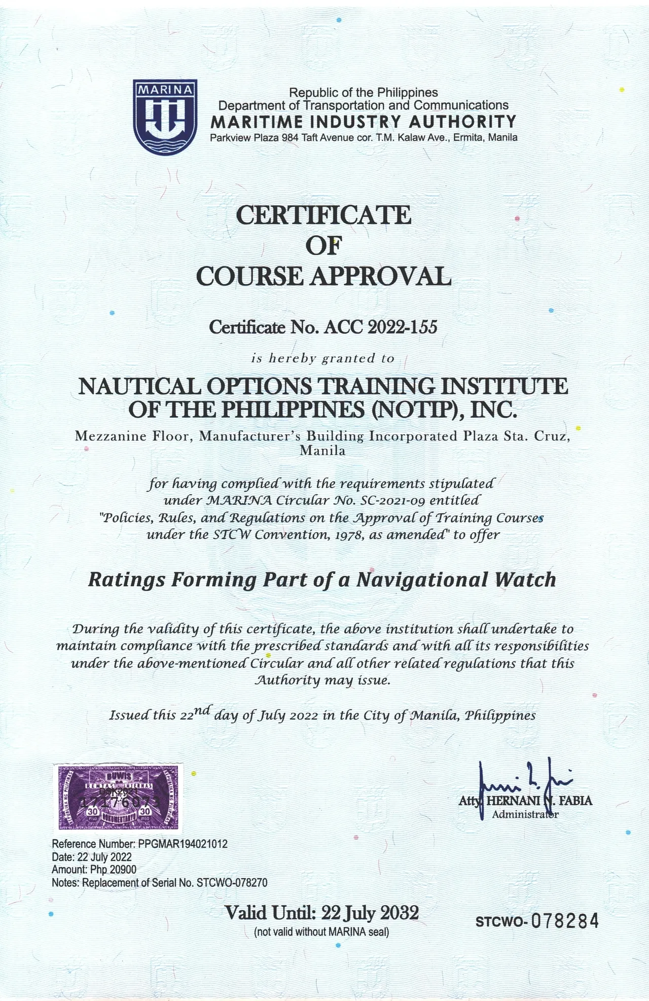 Certificate 13